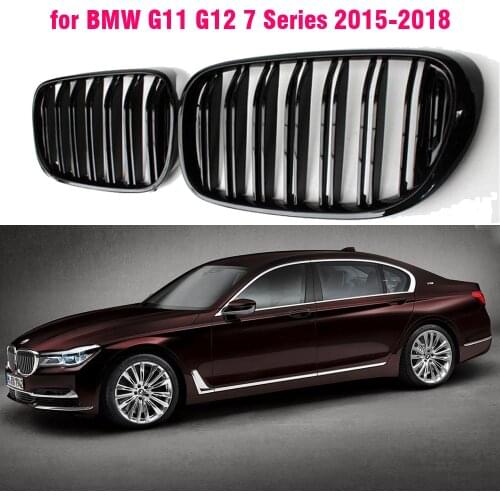 M style Front Grill For BMW 7 Series G11 G12 2015 2016 2017 2018 730li 740li 750li 730d Gloss Black Grills