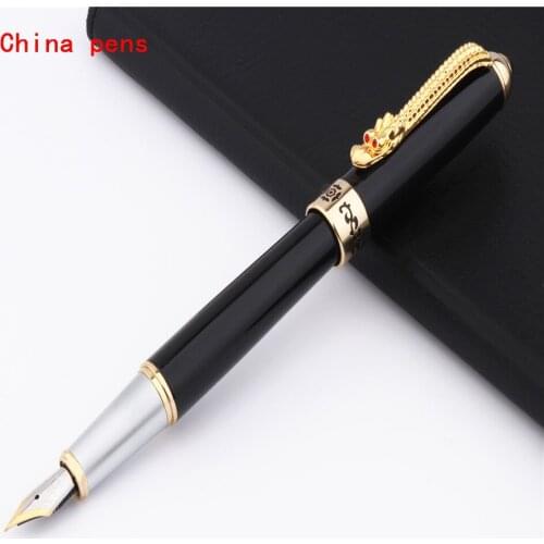 Luxury quality Jinhao 1000 Black Oriental Dragon Business office Fountain Pen New