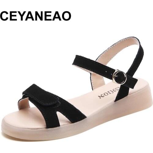 CEYANEAO Dress Sandals for Women Open Toe Strap Anti-skidding Outdoor Beach Slippers Comfortable Adjustable Flat Slides Shoes