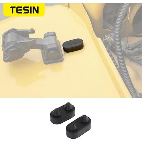 TESIN Styling Mouldings for Jeep Wrangler TJ 1997-2006 Engine Cover Rubber Stopper Protection Accessories for Jeep Wrangler TJ