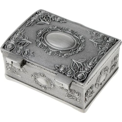 Vintage Flower Treasure Chest Jewellery Trinkets Box Storage Container Case