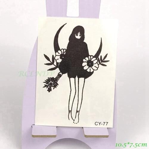 Waterproof Temporary Tattoo beautiful girl with flowers tatto stickers flash tatoo fake tattoos for women lady