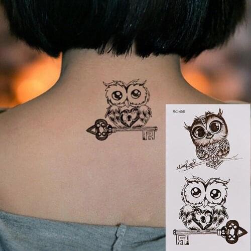 Waterproof Temporary Tattoos Cartoon Owl Cute Fashion Fake Tatoo Sticker Body Art Decor Makeup Tools татуировки временные