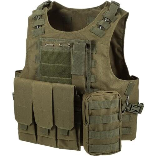 Airsoft Military Tactical Ves Waistcoat With Mag Pouches Hunting Vestst Molle Combat Assault Plate Carrier Vest Hunting