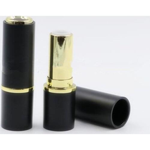 High Grade Cosmeitc Makeup Lipstick Container, DIY Empty Round Black Lipstick Tube, Aluminum Tube for Lip Rouge F20173093