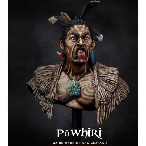 1/9 Resin Model Bust GK Powhiri Maori Warrior Unassembled and unpainted kit