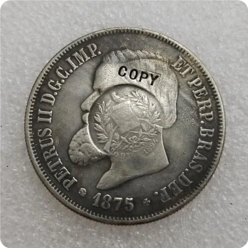 1875 BRAZIL 2000 REIS COPY