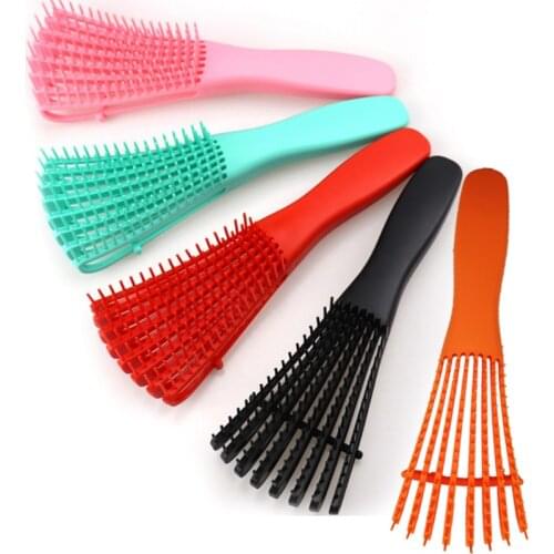 20PCS Wholesale Detangler Hairbrush For Natural Hair Brush Detangle Wet Dry Afro America 3a to 4c Wavy Kinky Curly Coily Hair