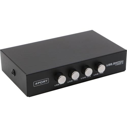 4 Ports USB2.0 Sharing Device Switch Switcher Adapter Box For PC Scanner Printer Y98A