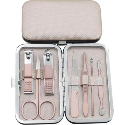 7pcs Portable Knife Ear Cabon Steel Manicure Nail Pedicur Clipper Tool Sets Dropshipping