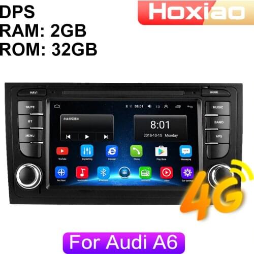 4G Android 2din Car Radio multimedia video player For Audi A6 S6 RS6 1997 1998 1999 2000 2001-2004 navigation GPS audio 2 DIN