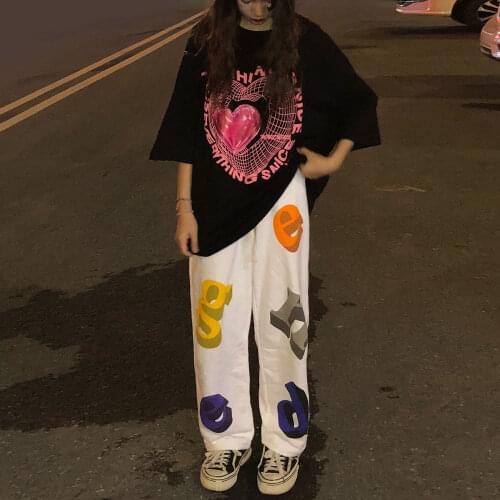 Spring and summer new pants female Korean version loose and thin wide-leg pants ins wild white straight casual trousers