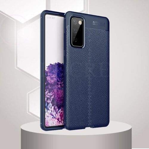 For Samsung Galaxy S20 Fan Edition Case Leather Texture Silicon Armor Bumper Case For S20 FE 5G Case Cover For Galaxy S20 Lite