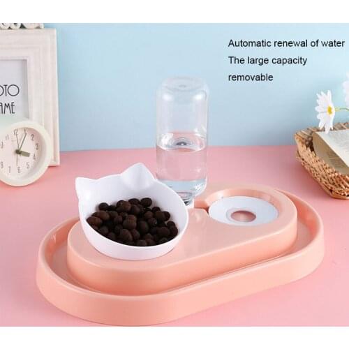 Bowl For Cat Bowls And Drinkers Automatic Water Feeder For Pets Dry Wet Separation Double Cat Bowl Automatic Water Feeder