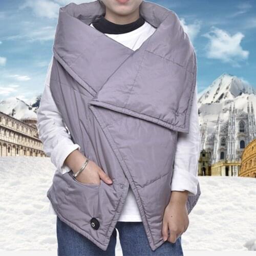 Multifunctional Heating Blanket Gray Unisex Outdoor Ridding Sport Vest Graphene Heating Vest USB Shawl Electric Heating Handy