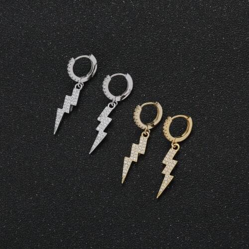 Fashion Hip Hop Bling Bling Brass Earrings Fashion stud earrings for women E029