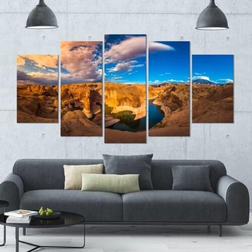 Modular Canyon Lake Powell Reflection Canvas Painting Home Decor 5 Pieces Picture Modern For Living Room Wall Art Printed Poster