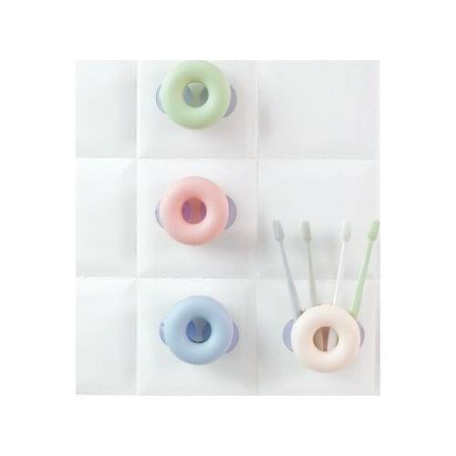 Wall suction toothbrush holder bathroom hanging toothbrush shelf creative lovers suction toothbrush tube10*5cm