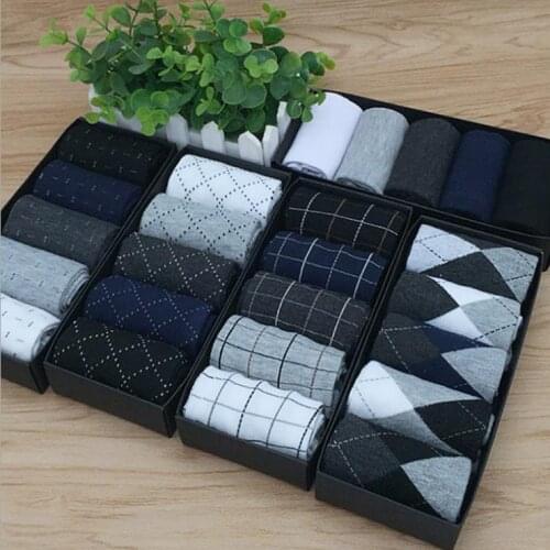 5 Pairs/lot Dress Mens Sock Solid Color Deodorant Cotton Mens Business Socks Cotton Socks Free Shipping No Gift Box WZ055