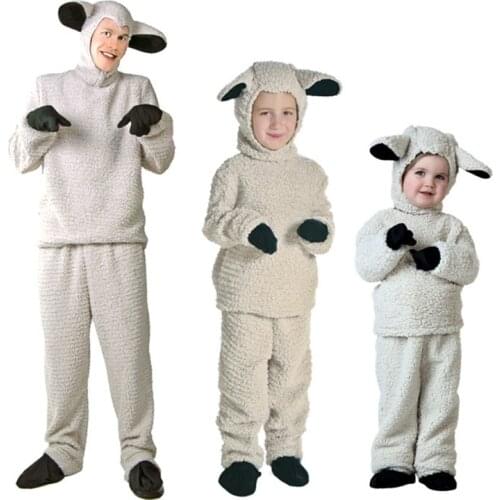 New Party Halloween Costume Men Children Animal Sheep Cosplay Costume Set Stage Performacne Cute Clothing