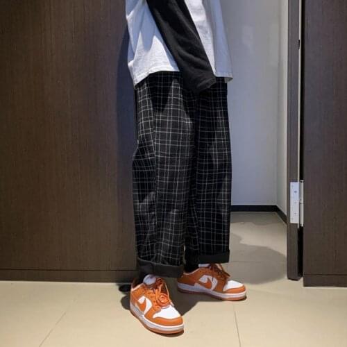 New Fashion Women Fashion Vintage Plaid Casual Pants Dress Plaid Female Harem Pants Loose Drawstring Trousers Clothing y2k tops