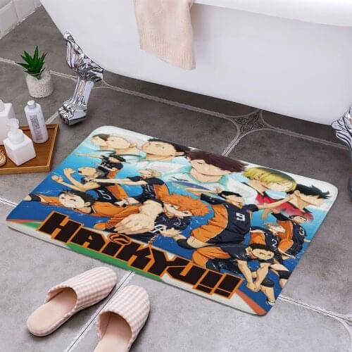 HAIKYUU Anti-slip Doormat Vacuuming Water Absorbing Kitchen Bedroon Bath Floor Mats Home Entrance Home Decora