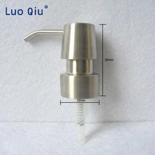 Replaceable Stainless Steel Liquid Soap Lotion Emulsion Bottle Dispenser Pump Pressing Head Nozzle Replacement Jar