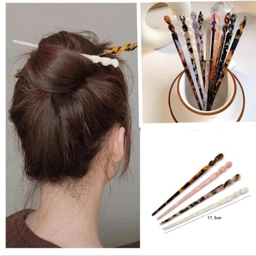 15 colors Hair Sticks Acetate Headbands For Women Elegance Lady Hairpins Fashion Hair Clip Hair Accessories Headwear