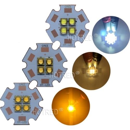 1pcs 10pcs 3V 6V 12V LG3535 4Chips 10-20W LED Car Light Emitter instead of MKR XHP50 Cool Warm White LED with 20MM Copper PCB