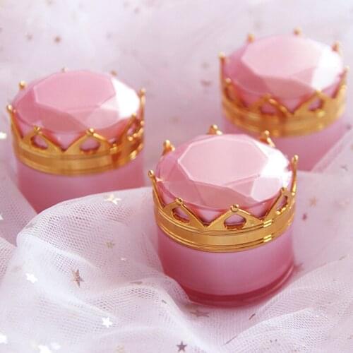 10pcs Cute Pink Cosmetic Heart Pots 5g 10g 15g Wrinkle Remover Anti Aging Lady Skin Collagen Cream Jars Travel Bottles