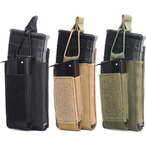 1000D Tactical Magazine Pouch 2 Layers Molle Cartridge Holder Carrier Bag 5.56 9mm Mag Bag Outdoor Hunting Shooting Accessories