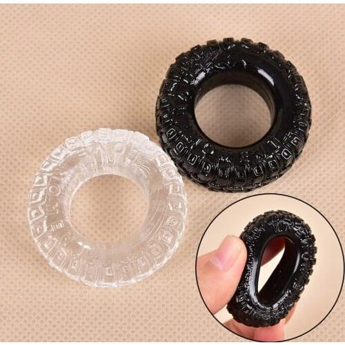 2PCS Silicone Ejaculation Penis Ring Delayed Cock Rings Sex Cock Ring Sex Wheel Rings Tire Adult Game Erotic Products For Men