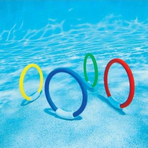 4 Pcs/Set Swimming Diving Rings Underwater Swimming Toy Rings Children Sinking For Kid Rings Pool C3H5