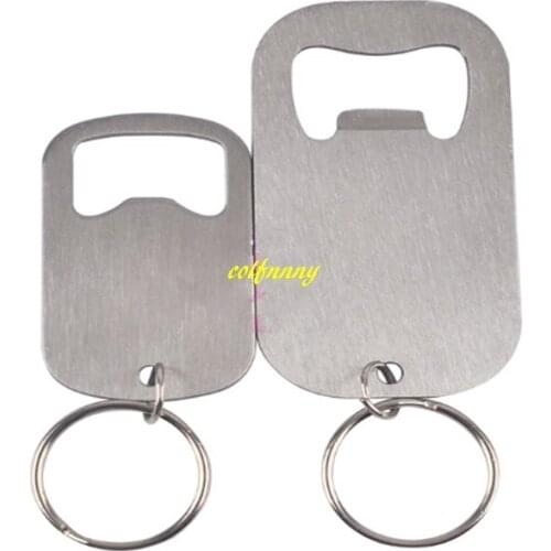 500pcs/lot FAST Protable keyring Stainless Steel opener Keychain Beer Bottle Opener Big & Small size Can Customize logo C2801