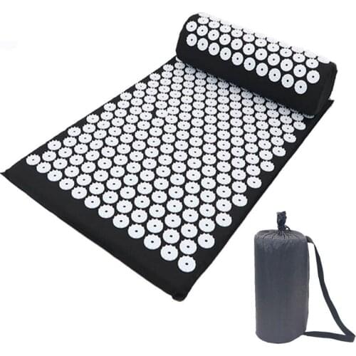 Home Massage Cushion Acupressure Yoga Mat Natural Relief Stress Pain Tension Acupuncture Spike Yoga Mat Relieve Back Body Pain