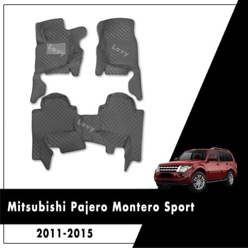 Car Floor Mats For Mitsubishi Pajero Montero Sport 2015 2014 2013 2012 2011 (5 seats) Auto Carpet Waterproof Anti-dirty