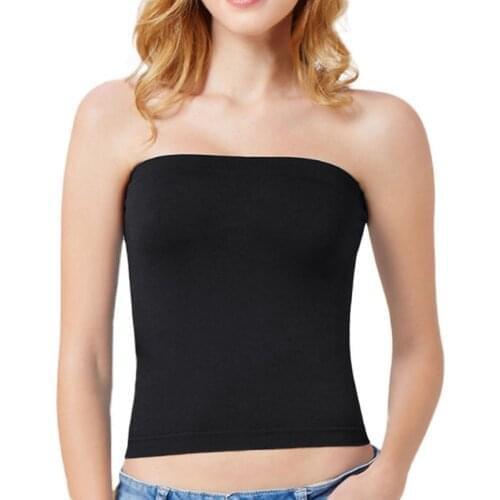 Seamless Chest Wrap One Piece Strapless Tube Tops No Chest Pad Bra Underwear Women Anti Exposure Tube Top Student Underwear
