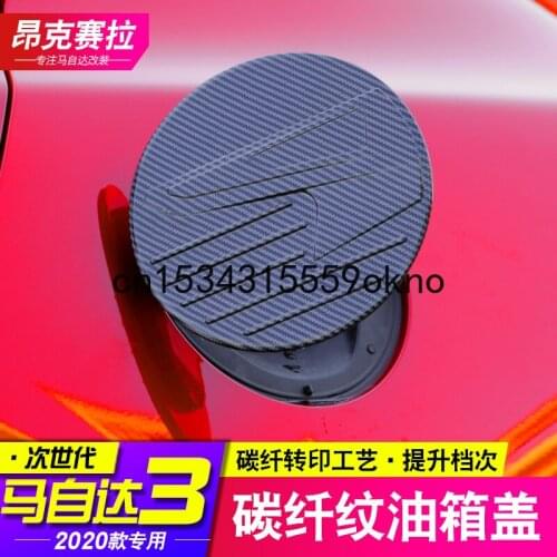 For Mazda 3 Axela 2020 Carbon Fiber Pattern Fuel Tank Cover Decoration Sticker