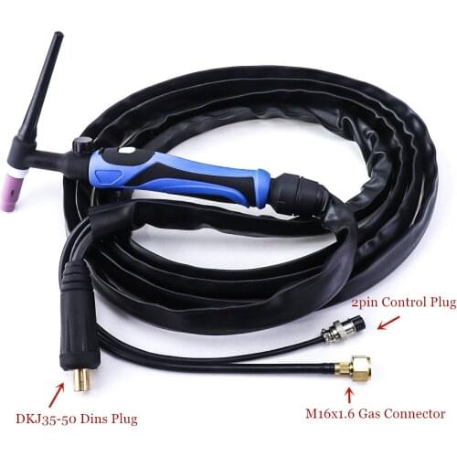 A-200 Valve 4m 13ft GTAW Gas Tungsten Arc Welding Torch WP26V TIG Torch Argon Air Cooled Torch of TIG Welding Machine
