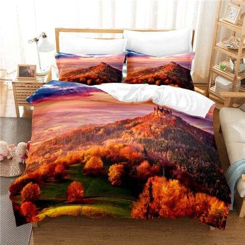 Landscape Painting Bedding Set Duvet Cover Set 3d Bedding Digital Printing Bed Linen Queen Size Bedding Set Fashion Design