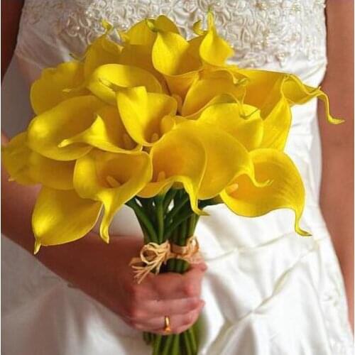 Latex Callas 100pcs Silicon Artificial Egyptian Calla Lily Alocasia Plumbea Flower for Wedding Bridal centerpieces Decorations