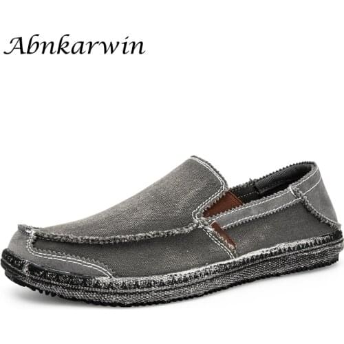 Summer Slip On Canvas Shoes Men Flat Casual Breathable Classic Chinese Size 39~47