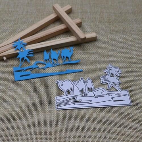 Desert Camel Coconut Tree Metal Cutting Dies For Scrapbooking Stencils DIY Cards Album Decoration Embossing Folder Die Tool