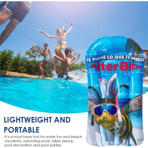 Inflatable Bodyboard for Kids Floating Surfboard Boogie Board Foldable Swimming Pool Float Lounge Body Board 58 x 30 cm