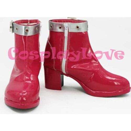 Newest Custom Made Japanese Anime Lovelive! Red High Heel Yazawa Nico Cosplay Shoes Boots For Halloween Christmas