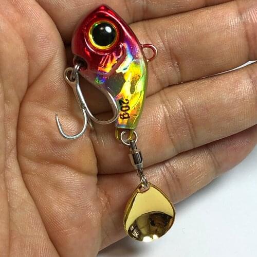 New Metal Mini with Spoon Trout Fishing Lure Sinking Lures Rotating Tail Fishing Tackle Vibration Spinner Fast Delivery