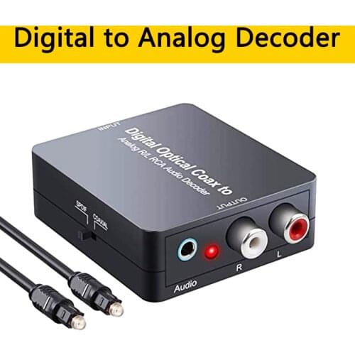 Optical Coaxial to RCA 3.5mm jack Dgital to Analog Audio Decoder Converter PCM SPDIF Toslink 2.0CH L/R Stere Adapter