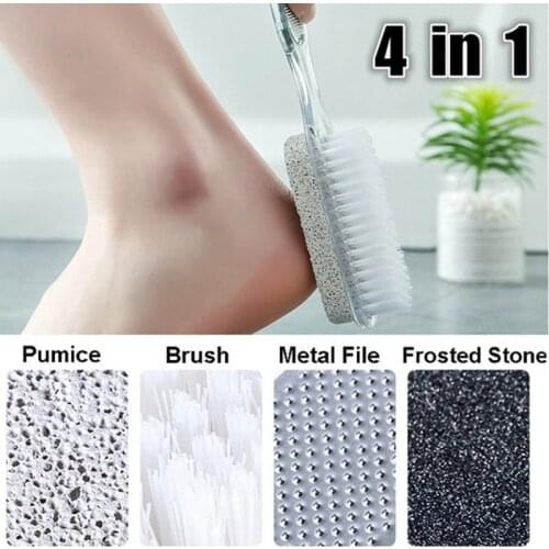 Foot Pumice Stone Brush Scrubber Callus Corn Remover Feet Massage Pedicure Exfoliating Shower Remove Dead Skin Foot Care Tool