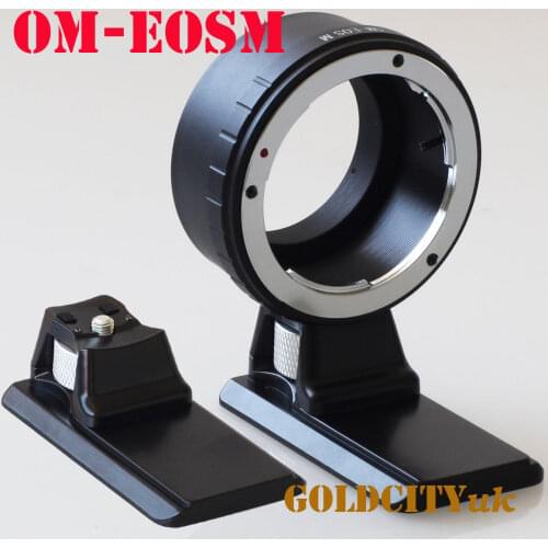 Adapter Ring with extended Tripod Stand for olympus om lens to canon EOSM EF-M EOSM/M2/M3/m5/m50 Mirrorless Camera