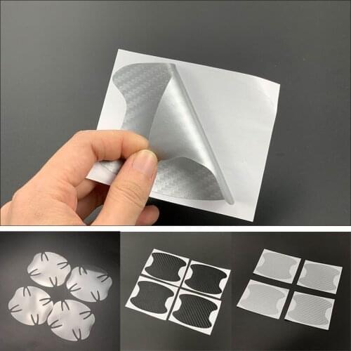 4pcs Car Door Handle Protector Sticker for Dodge Journey JUVC Charger DURANGO CBLIBER SXT DART RAM AVENGER Caravan Challenger